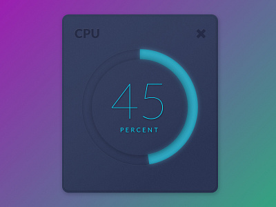 CPU Widget dark ui widget