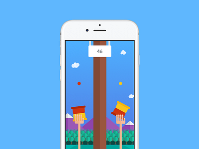 Berry 2 Berry - iOS Game flat game hand ios iphone6 sketch sky swift trees ui universal