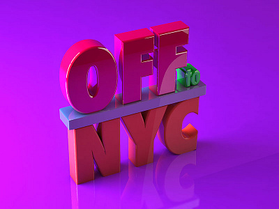 Type Tues - New York 3d type cinema4d cry type type tuesday typography