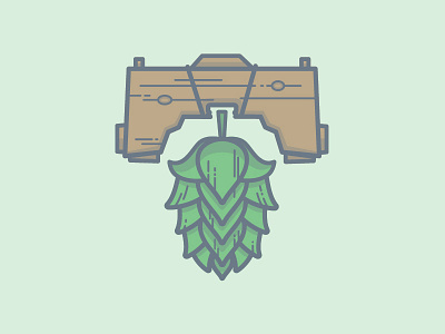 Hop Shot. beer hops illustration liberty bell