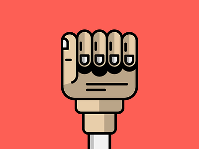 Buff hand illustration line art minimal