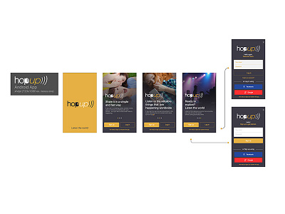 Hopup first screens apps