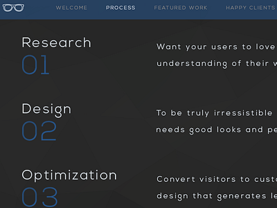 Personal Portfolio Process Section personal portfolio poly web design