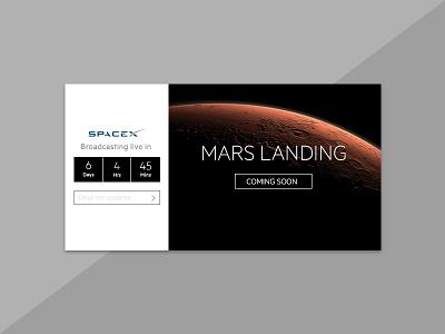 Coming Soon coming soon daily ui landing mars space spacex