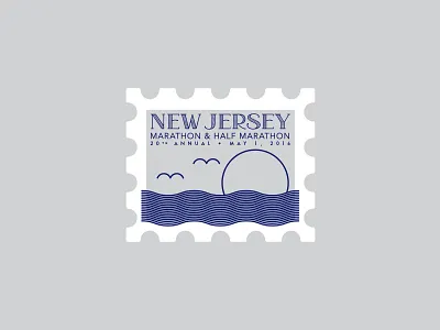 New Jersey Marathon design illustration marathon new jersey ocean sea