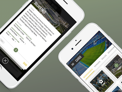 Sports Tournament App cards interface ios iphone navigation soccer sports ui