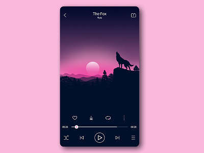 Music player icon illustration ui