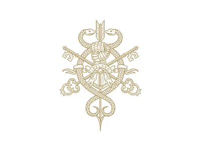 unknown-proj armor engraving etching fist illustration ireland snake