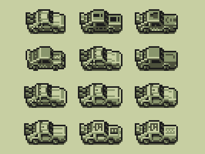 Some cars tests cars froad game boy gbjam pixel pixel art