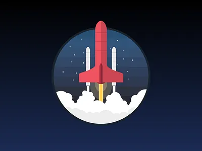 Rocket clouds rocket take off