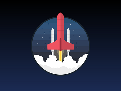 Rocket clouds rocket take off