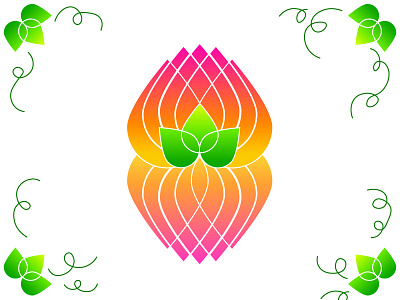 Floating Flower bright flower logo