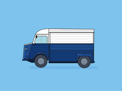 Citroen H Van 2d car citroen citroen h van lines outlines van