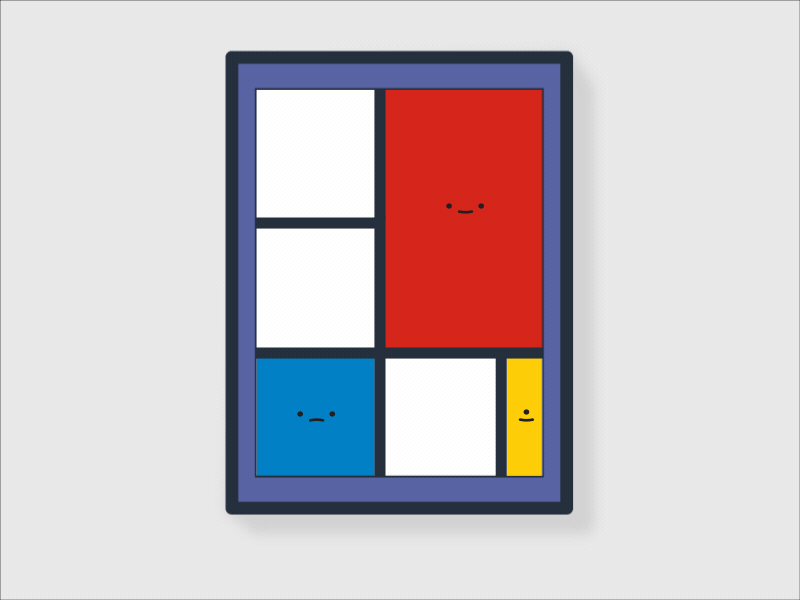 Neo-Plasticism 2d animation animation classic de stijl gif neoplasticism piet mondrian primary colors