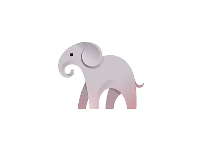 Elephant animal bulagaria cute elephant geometric gradient icon illustration tsanev