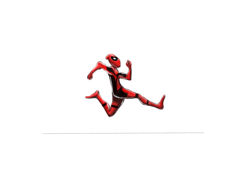 Traditional Deadpool animation classic cycle deadpool frame fun gif marvel motion photoshop run superheroe