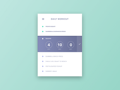 Workout Tracker app clean concept dailyui design digital flat interface ui user interface ux