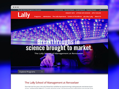 Lally Homepage home homepage lally layout red web