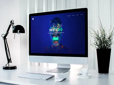 Instedo Landing Page blue colours digital agency first flat follow landing modern shot site ui webdesign