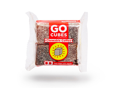GO CUBES Chewable Coffee branding coffee identity packaging
