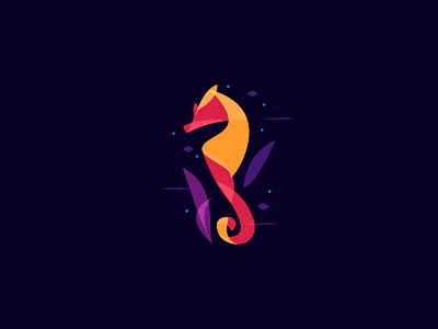 Seahorse color dark overlay sea seahorse