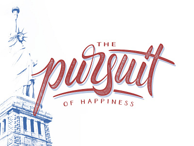 Life, Liberty, and... america american branding custom happiness illustration liberty pursuit type typographic typography usa