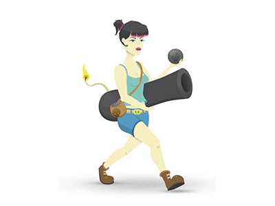Cannon Girl cannon doodle girl illustration