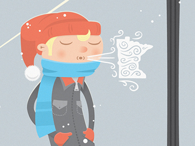 Minnesota - Holiday Print cold home illustration minnesota print snow