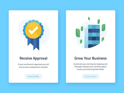 How It works #1 approval award building financial grow icon illustration leaf martinie onboard plant ui walkthrough