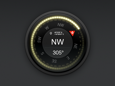 Digital Compass app icon compass coordinate dashboard instrument location mac icon macos icon osx icon meter needle north positioning realistic sandor skeu skeuomorph skeuomorphism smartisan south ui icon user interface icon ux icon