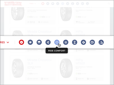 Filtering from the Navigation navigation sticky menu ui