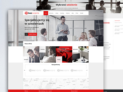 BezOwijania Website design digital fullpage modern photo product red simple web