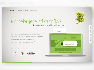 Microsite about microsites clear design fork green mac microsite space spaghetti spoon web white