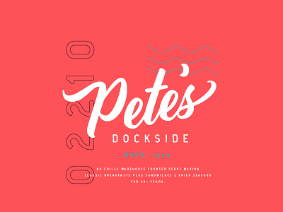 Pete's Dockside dockside logo ocean waves