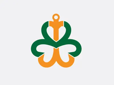 Shamrock Anchor anchor boat irish logo marina shamrock