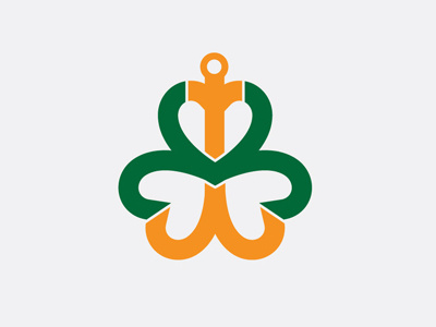 Shamrock Anchor anchor boat irish logo marina shamrock