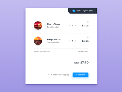 Shopping Cart chocolate clean dailyui elegant shopping cart sketch ui