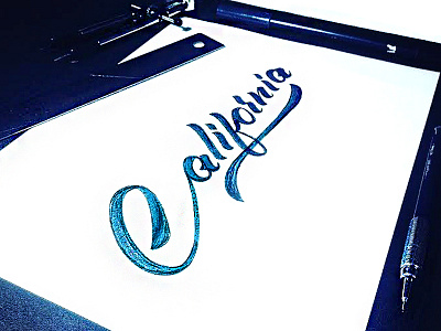 CA art branding california lettering summer typography