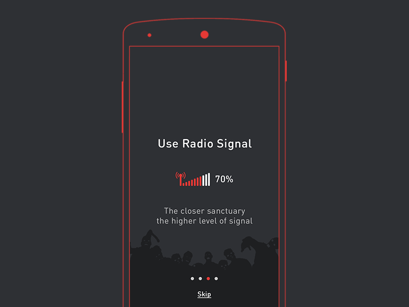 Example of Tutorial screen for Zoombii app
