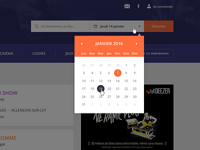 Calendar widget