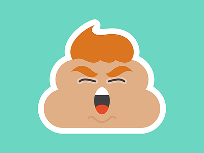 "Donald Dump" Donald Trump Poop Emoji donald trump drumpf election emoji humor illustration meme politics poop president sticker trump