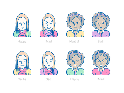 Female User Icons feelings female icon user women