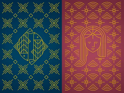 Zodiac Icons icons line icons patterns