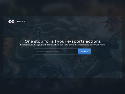 Coming Soon Page blue dark dota flat gaming lol minimal ui ux web webdesign