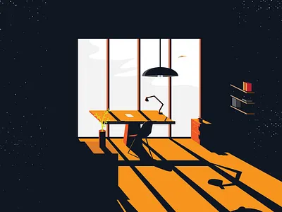 Lost 5pm angle book design eames chair illustration lost shadow