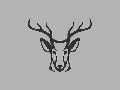 Deer Head animal deer icon logo mark nature wild