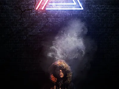 smoking under neon cracked friend hybrid irones legacy lights nikon smoke smoking tumblr wall