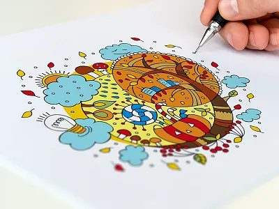 Autumn autumn hellowen illustration