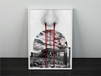 Nosebleed of the Creator art blood digital history hurt interior nosebleed print society surreal surrealism universe