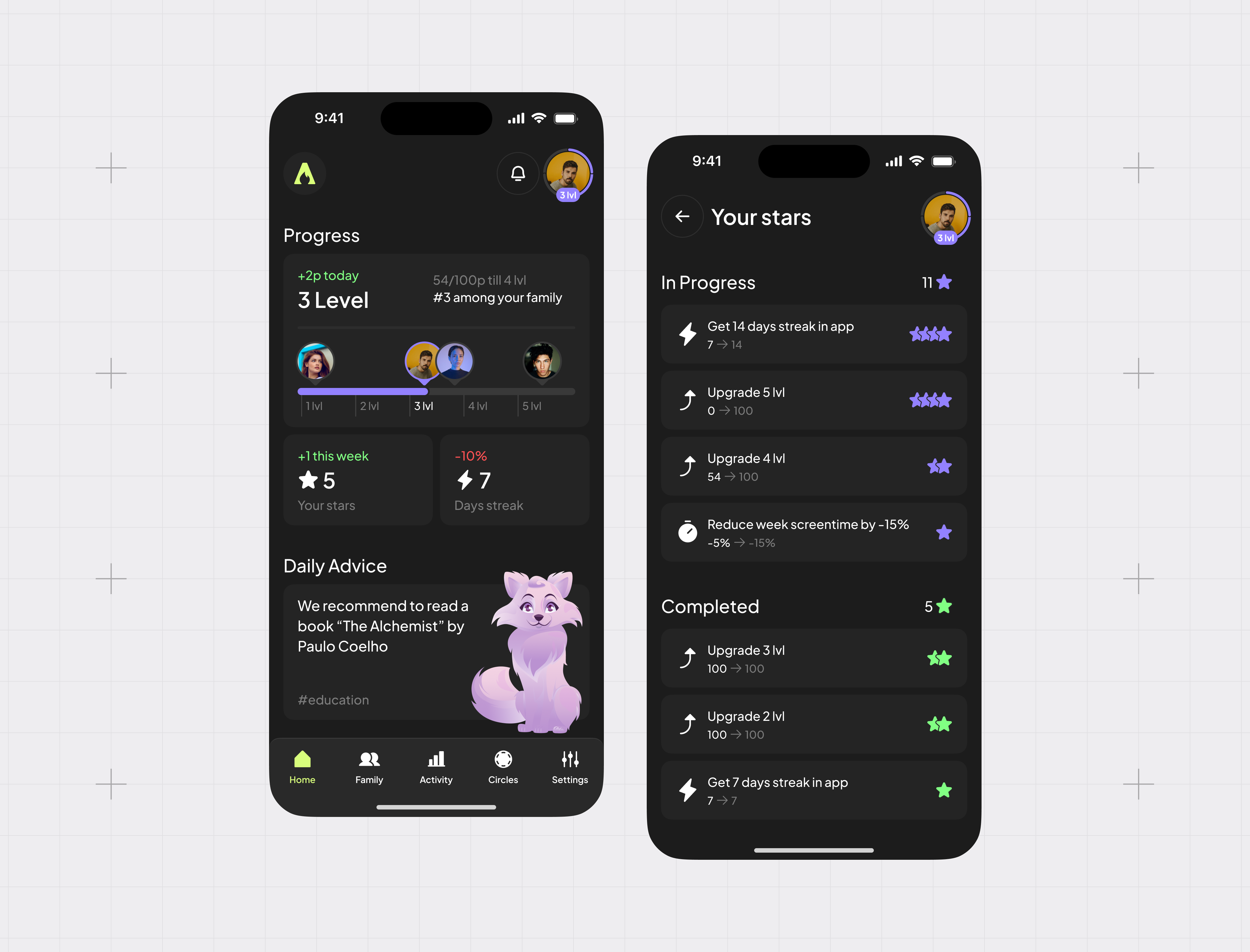 Mobile App, Dark Mode, Family Screen Time, pt.2 app design dark mode dark theme design interface mobile mobile app mobile app design mobile design movile dark mode product product design screen time screen time app ui user experience user interface ux web web design